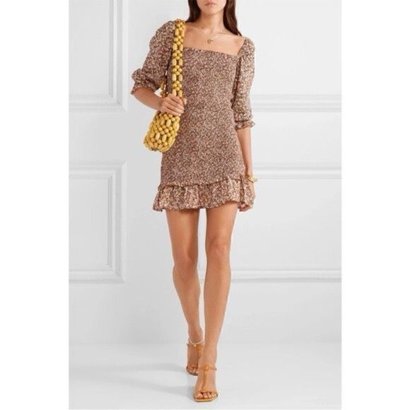 Faithfull The Brand Es Saada Smoked Dress Mathiola Floral - Picture 1 of 9